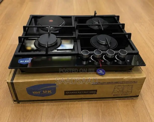Maksoors Built-in Cooker: 3 Gas + 1 Electric - 1