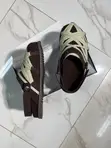 Rick Owens Suede Megalace Granola Mules - Cream Lacing - 2