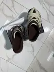 Rick Owens Suede Megalace Granola Mules - Cream Lacing - 3