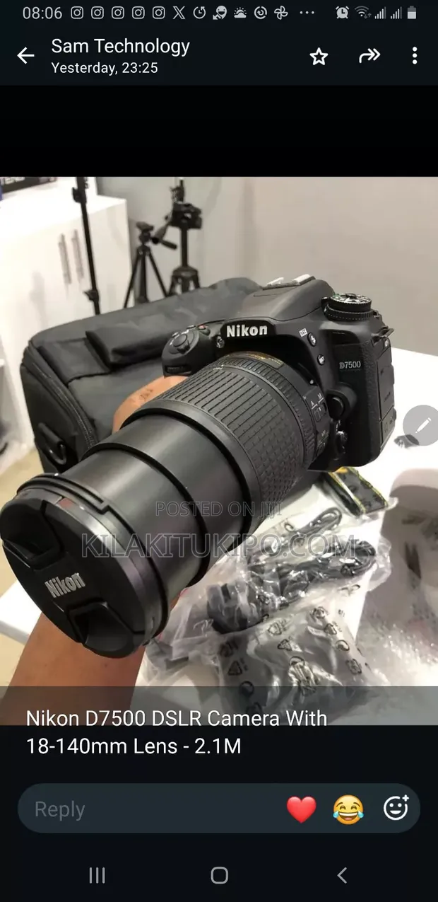 Nikon D7500 Kamera ya DSLR na Lens ya 18-140mm - 1