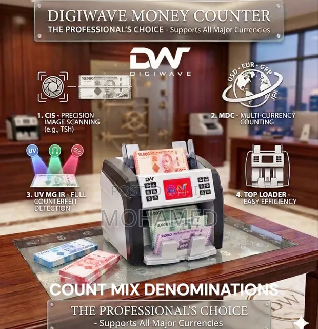 Digiwave Top Load Multi-Denomination Money Counter - 1