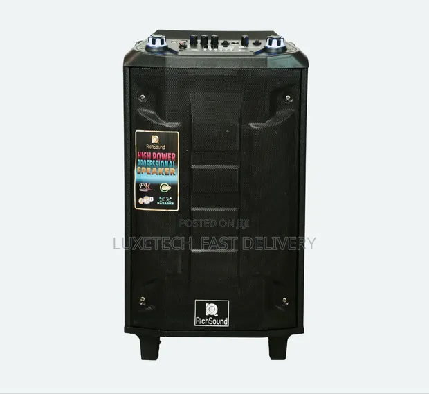 RichSound RS-219 12" Rechargeable Trolley PA Speaker + 2 Mics - 1