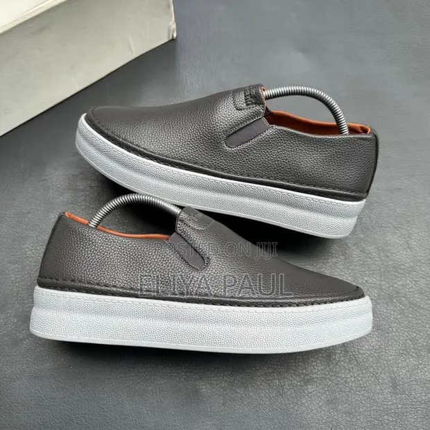 Brand New Leather Slip-On Sneakers - 1