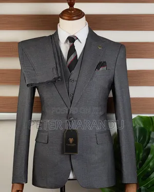 Carlos Cardini Men's Slim Fit Suit - Classic Grey