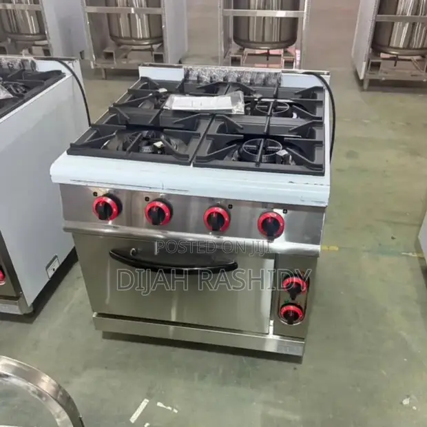 4-Burner Commercial Gas Range - 1
