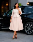 Elegant Office & Event Two-Piece Style Dress - 3