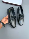 Viatu vya Kiume Timberland Loafers Lug Sole Ngozi Nyeusi - 2