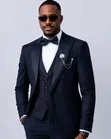 Mario Casas Black 3-Piece Suit (Tuxedo) - 1
