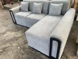 Sofa L-Shape Nyeusi - 1