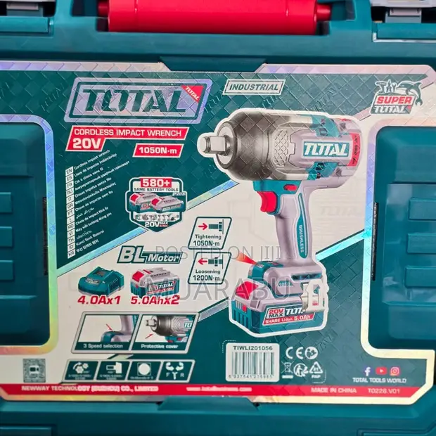 Total Cordless Impact Wrench 3/4", 1050N.m - 1