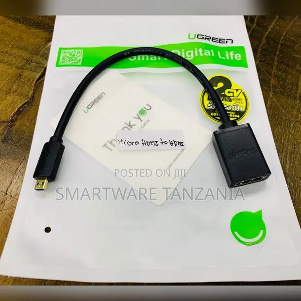 UGREEN Micro HDMI kwenda HDMI Adapter, 4K@30Hz, 0.2m - 1