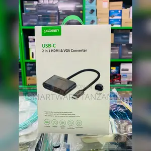 UGREEN USB-C 2-in-1 HDMI & VGA Converter with PD Charging, 1080P