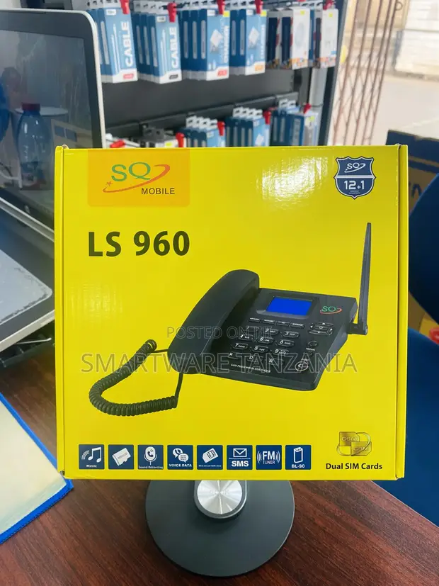 SQ Mobile LS 960 Dual SIM Cordless Landline Phone with FM Tuner - 1