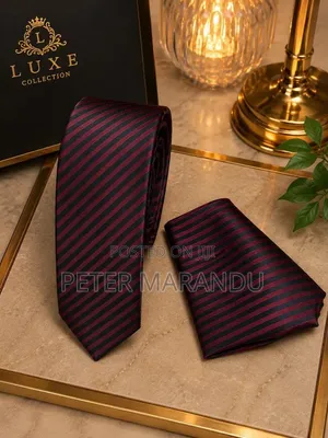 Premium Tie, Pocket Square & Cufflinks Set