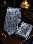 Premium Tie, Pocket Square & Cufflinks Set - 4