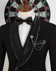 ROMASTER Men's Black Event & Wedding Suit Set - 1