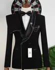 ROMASTER Men's Black Event & Wedding Suit Set - 3
