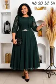 Women's Plus Size Chiffon Maxi Dress - 1