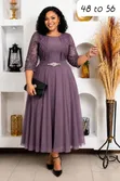 Women's Plus Size Chiffon Maxi Dress - 3