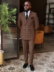 Brand New Mario Casas Chocolate Suit - 3