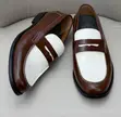 Hush Puppies Two-Tone Brown & White Leather Penny Loafers - 2