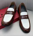 Hush Puppies Two-Tone Brown & White Leather Penny Loafers - 4
