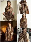 Luxury Print Satin Wrap Shawl Collection - 4