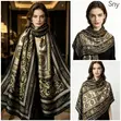 Luxury Print Satin Wrap Shawl Collection - 5