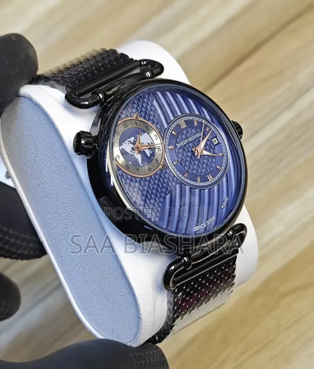 Poedagar Dual Time Watch Black - 1