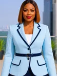 Elegant Belted Skirt Suit Set - Brand New - 4