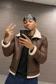 Men's Premium Shearling Leather Jacket - 4