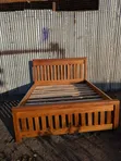 Brown 5/6 Wood Bed Frame - 1