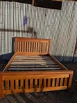 Brown 5/6 Wood Bed Frame - 2