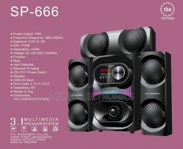 Solarmax 3-in-1 Channel Subwoofer - 1