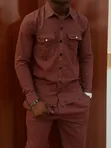 Men's Premium 2-Piece Linen/Cotton Casual Set - 1