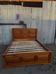 King Size Mninga Wood Bed Frame - 2