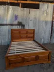 King Size Mninga Wood Bed Frame - 3