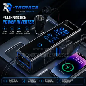 Powerology 300W Car Power Inverter - Dual AC