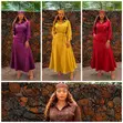 Beaded Satin Collared Maxi Dress - 4