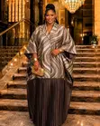 Swirl-Print Kaftan Gown - 4