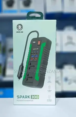Green Lion Spark 300 Power Inverter - 2 AC, 4 USB, 3 Type-C