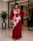 Maua Maxi Dress yenye Mkato Usio Sawa - 2