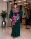 Maua Maxi Dress yenye Mkato Usio Sawa - 4