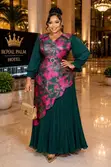Maua Maxi Dress yenye Mkato Usio Sawa - 5