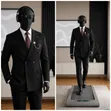 Men's BAGOZZA MILANO Double-Breasted Black Formal Suit - 5