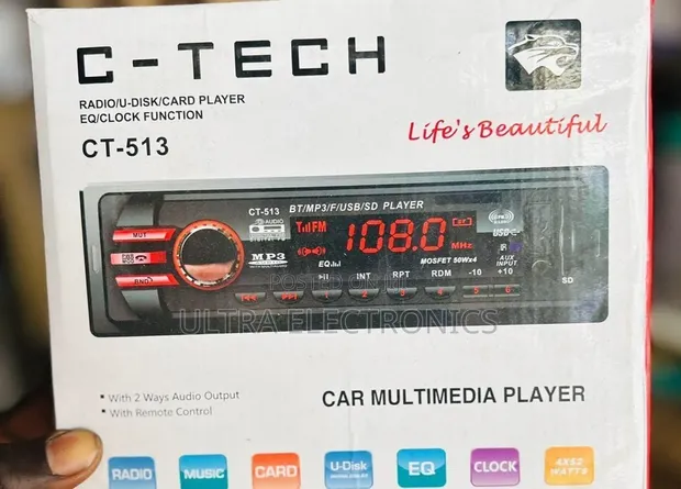 C-TECH Bluetooth Car Radio Multimedia Player - 1