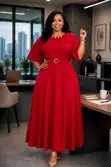 Belted Senori Flare Dress - 5