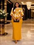 Ruffle-Neck Peplum Two-Piece Skirt Set - 5