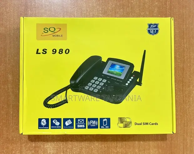 SQ Mobile LS 980 Dual SIM Corded Phone yenye FM Tuner - 1