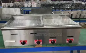 Commercial 2-in-1 Gas Griddle & Double Fryer
